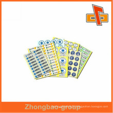 OEM and Accept Custom Order printed adhesive sticker labels with competitive price